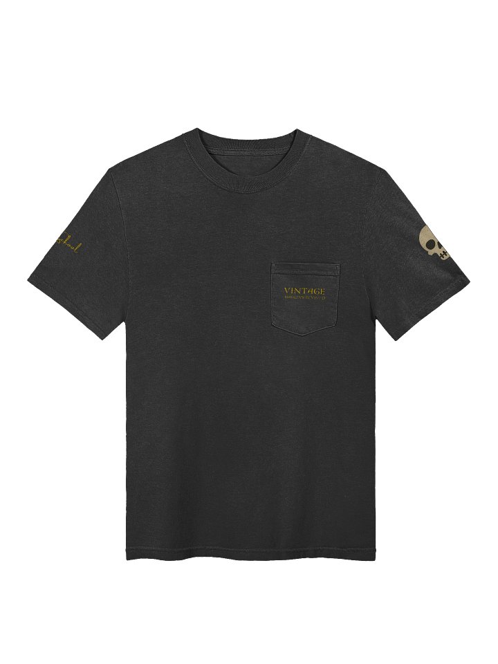 Incognito Shovelhead Pocket Tee – Gold Old School Print product image (2)