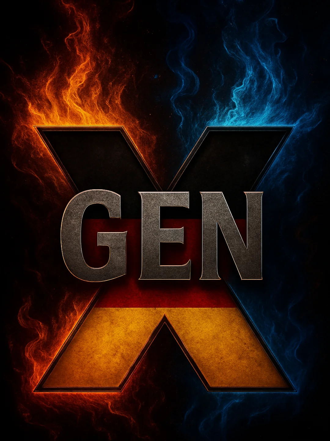 German Genx Flag with Flames product image (1)