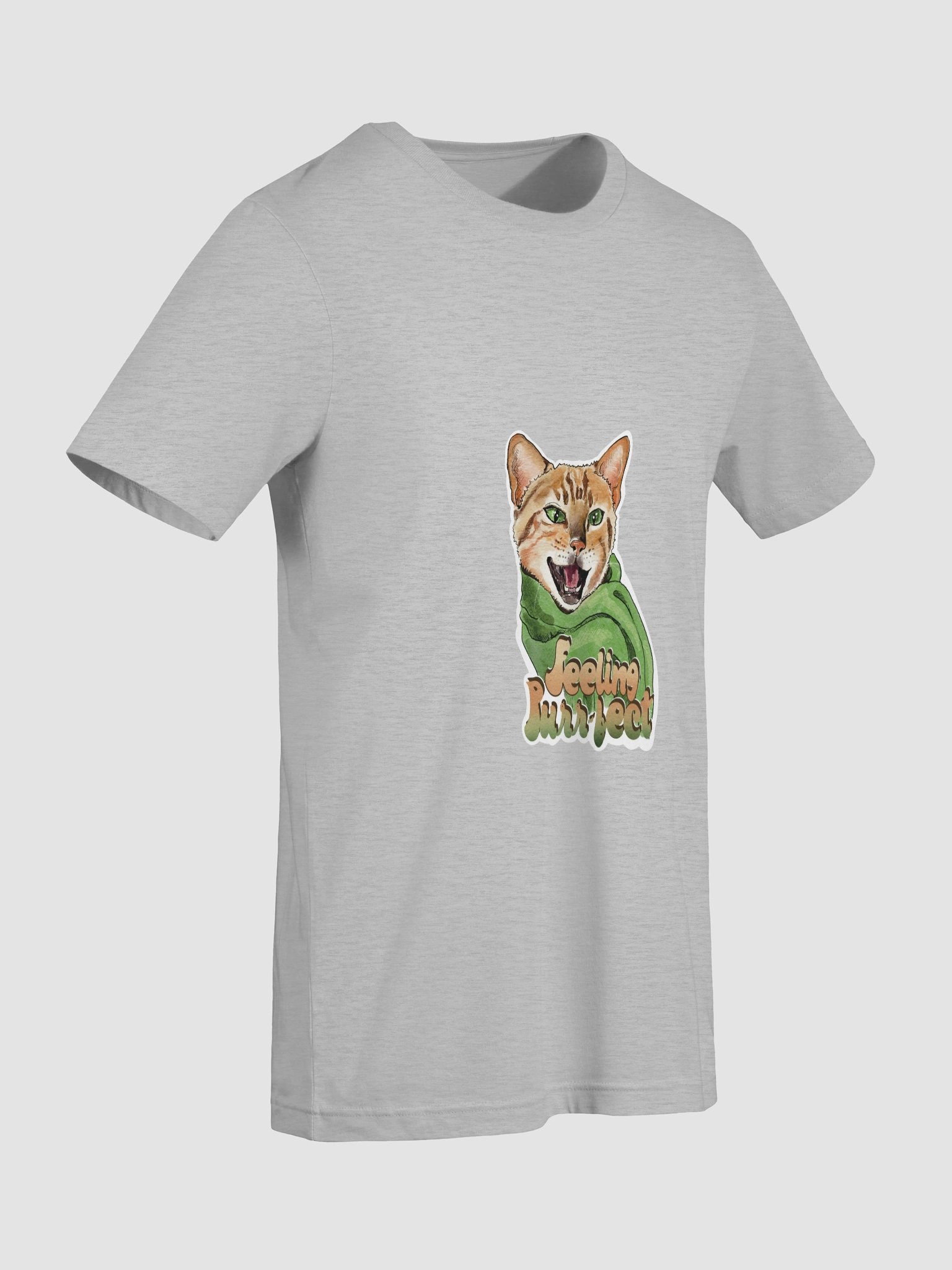 Feeling Purr-fect Cat with a scarf T shirt All colors - Large Print product image (4)