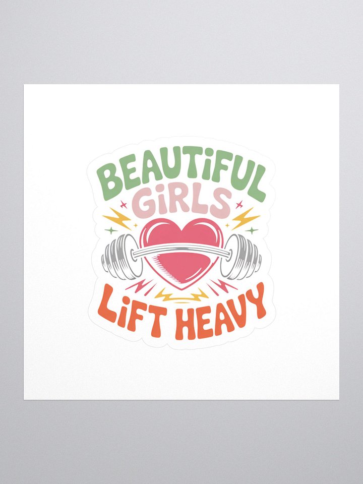 Beautiful Girls Lift Heavy - Retro Groovy Fitness Design product image (1)