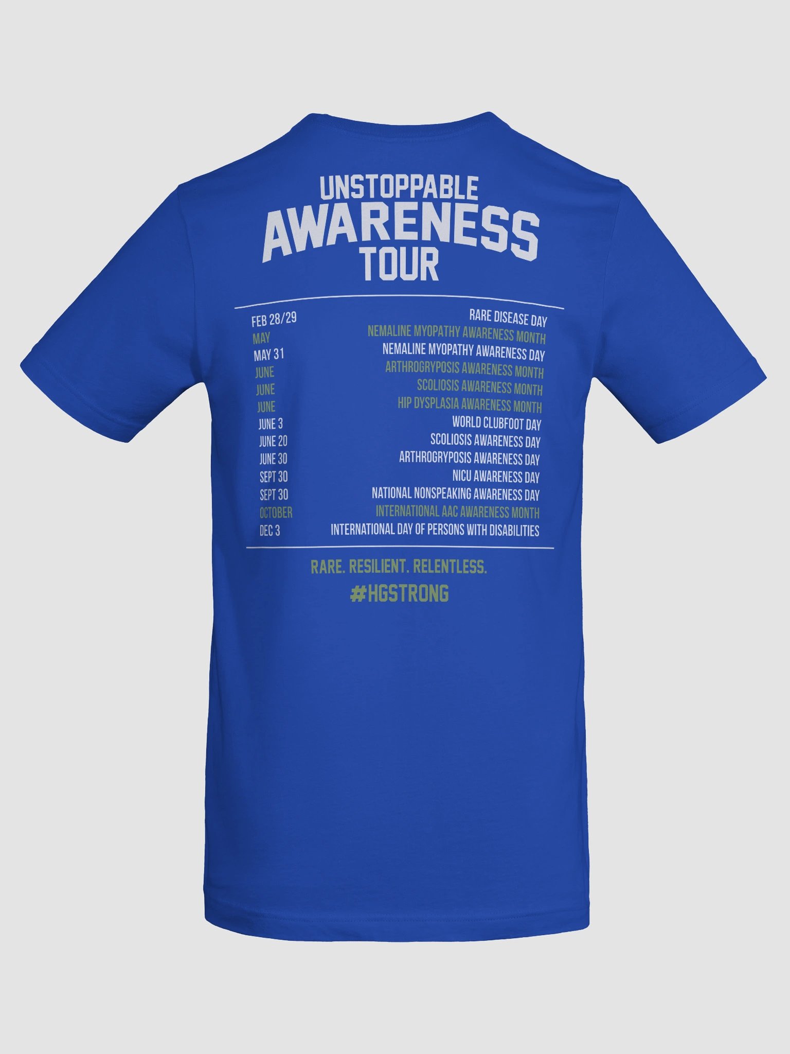 AMC Awareness - #HGSTRONG Badge Awareness Dates Adult Unisex Tee product image (8)