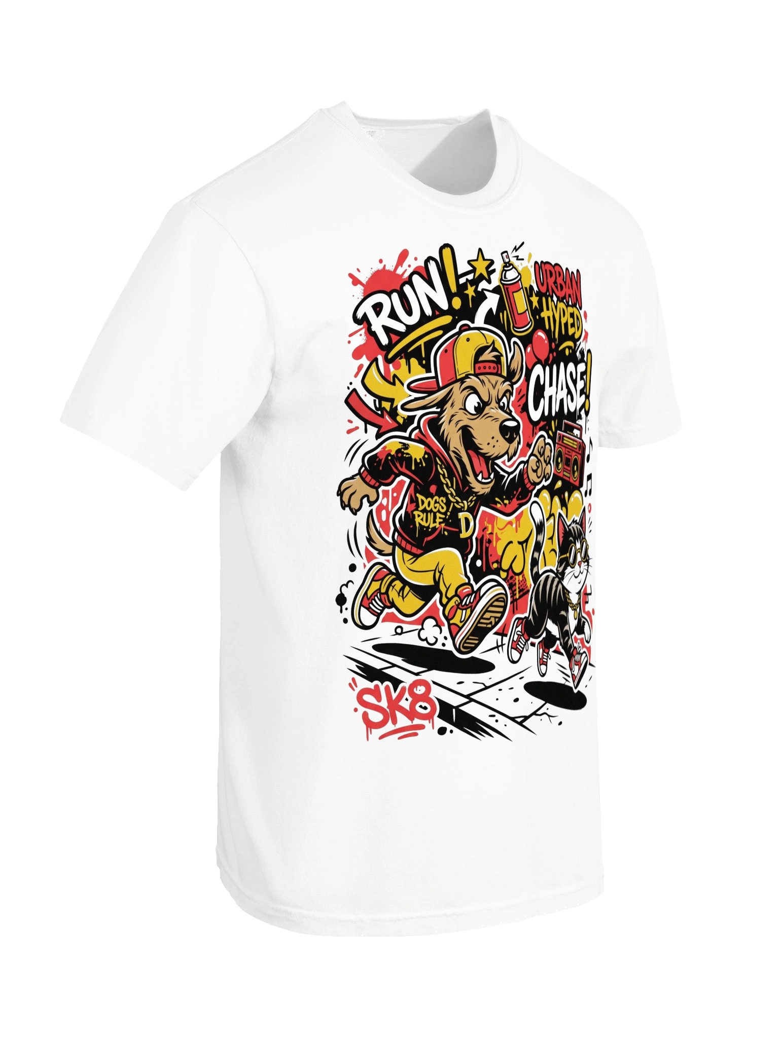 Funny Raccoon Cat Shirt | Urban Streetwear Tee | Skate Animal T-Shirt product image (6)