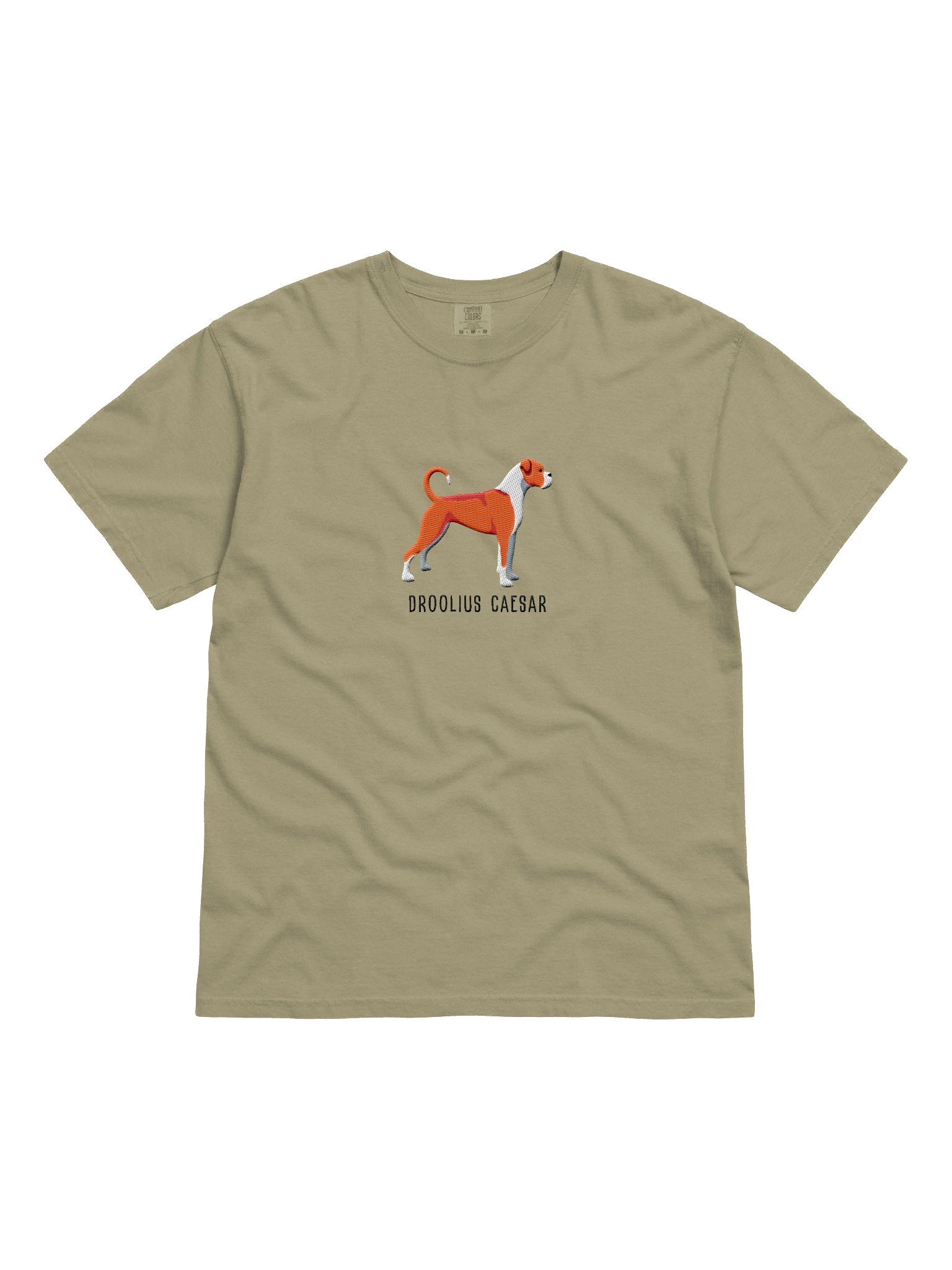 Droolius Caesar T-Shirt(Embroidered) of a Boxer(Red & White) product image (4)
