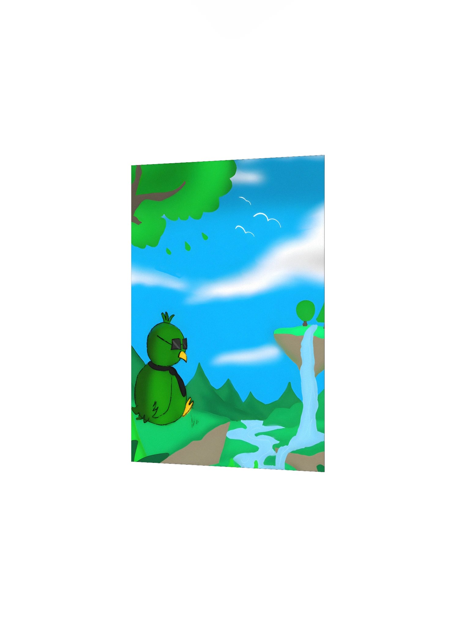 Anna the Parrot Birdscape Waterfall Poster product image (2)
