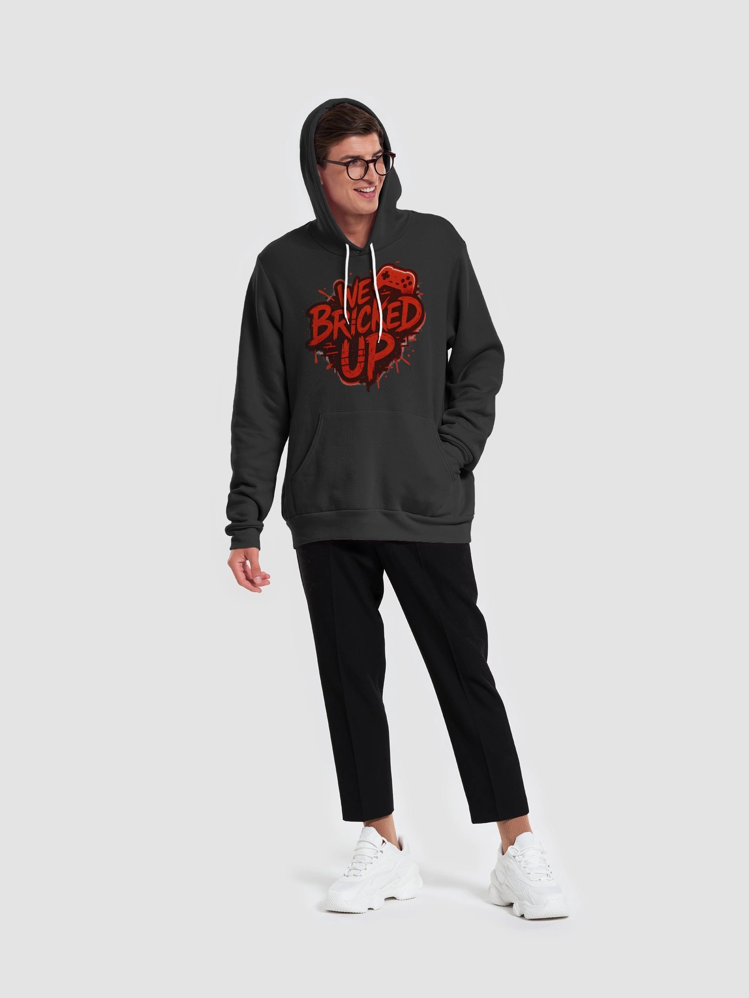 "Bricked Up" Hoodie Red product image (10)