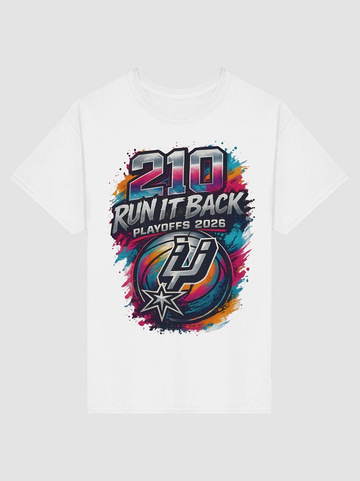 San Antonio Basketball 210 Run It Back Playoffs 2026 Vintage Style Tee product image (2)