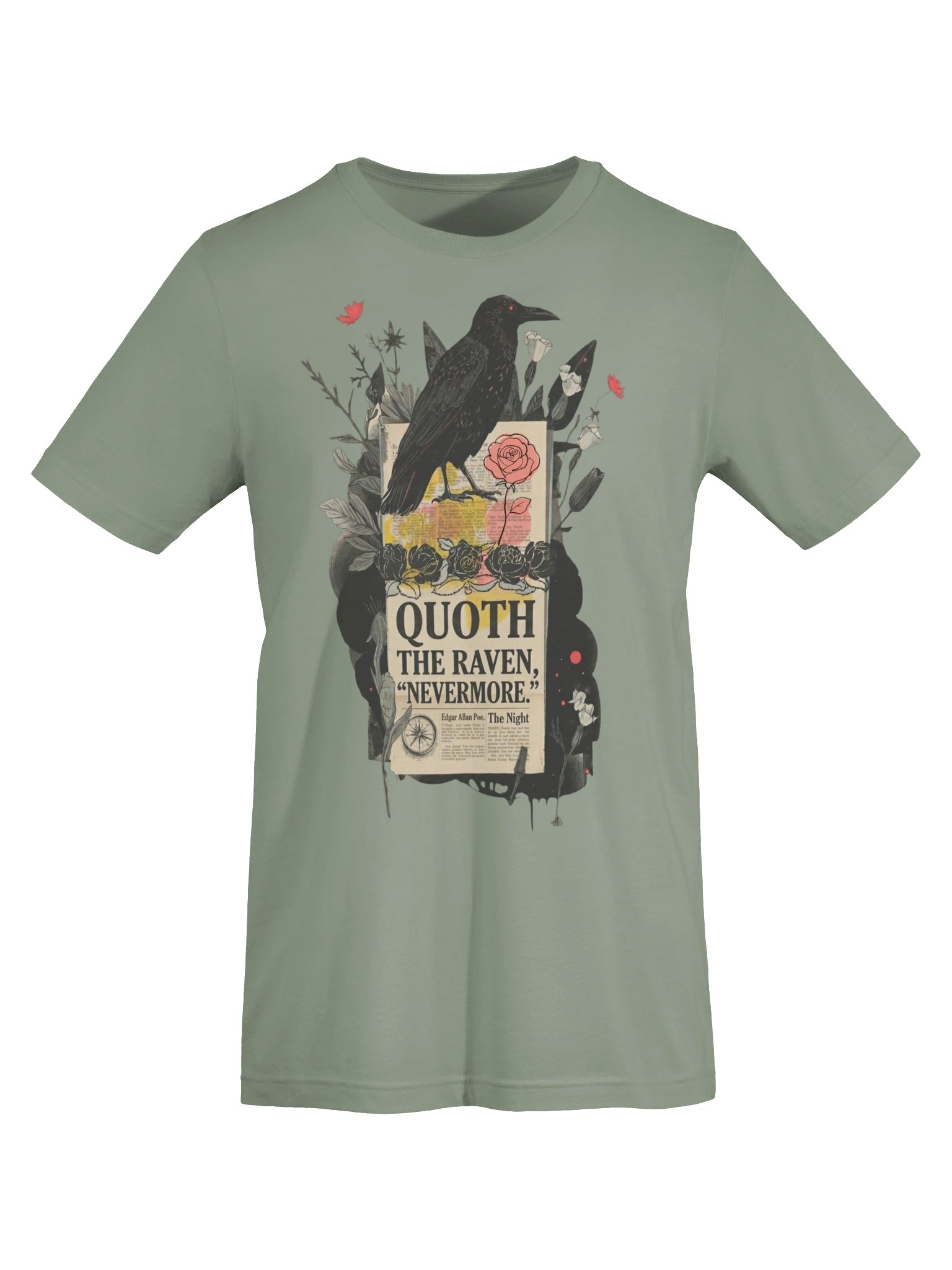 Quoth the Raven Shirt, Edgar Allan Poe Tee, Nevermore Graphic product image (6)