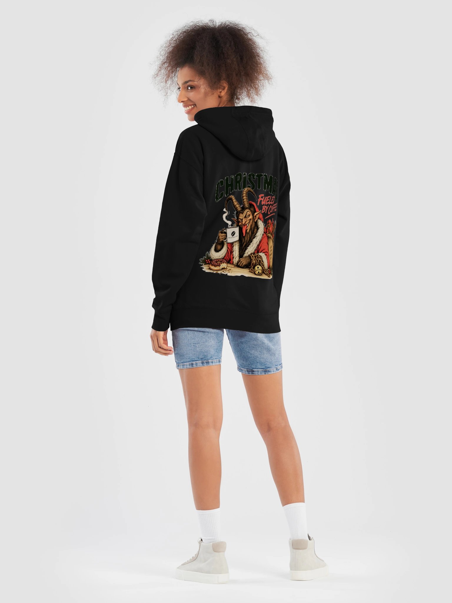 Christmas Fueled by Coffee – Krampus Women’s Hoodie product image (67)