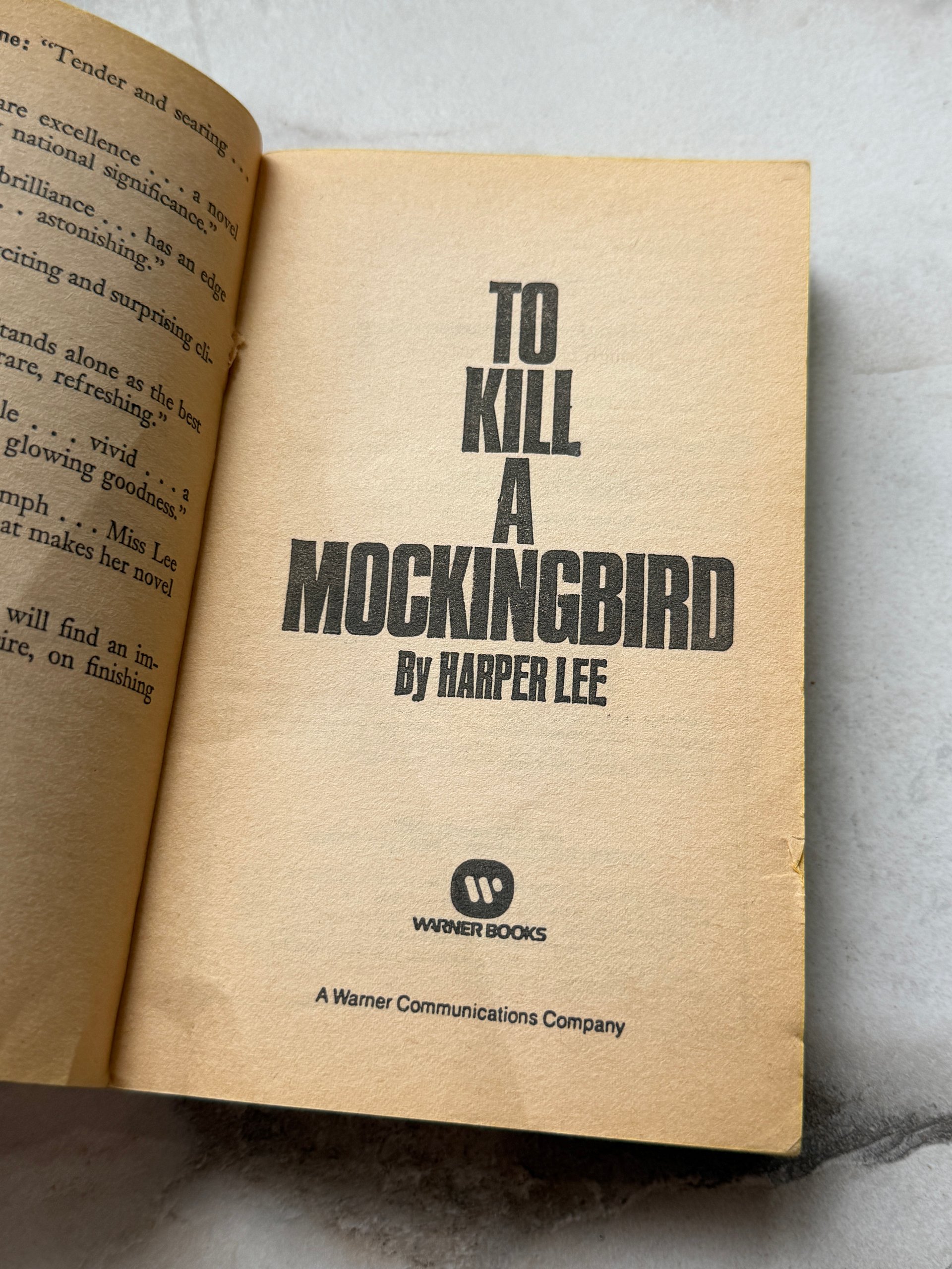 1982 | To Kill a Mockingbird | Harper Lee | Vintage Warner Books Paperback product image (3)