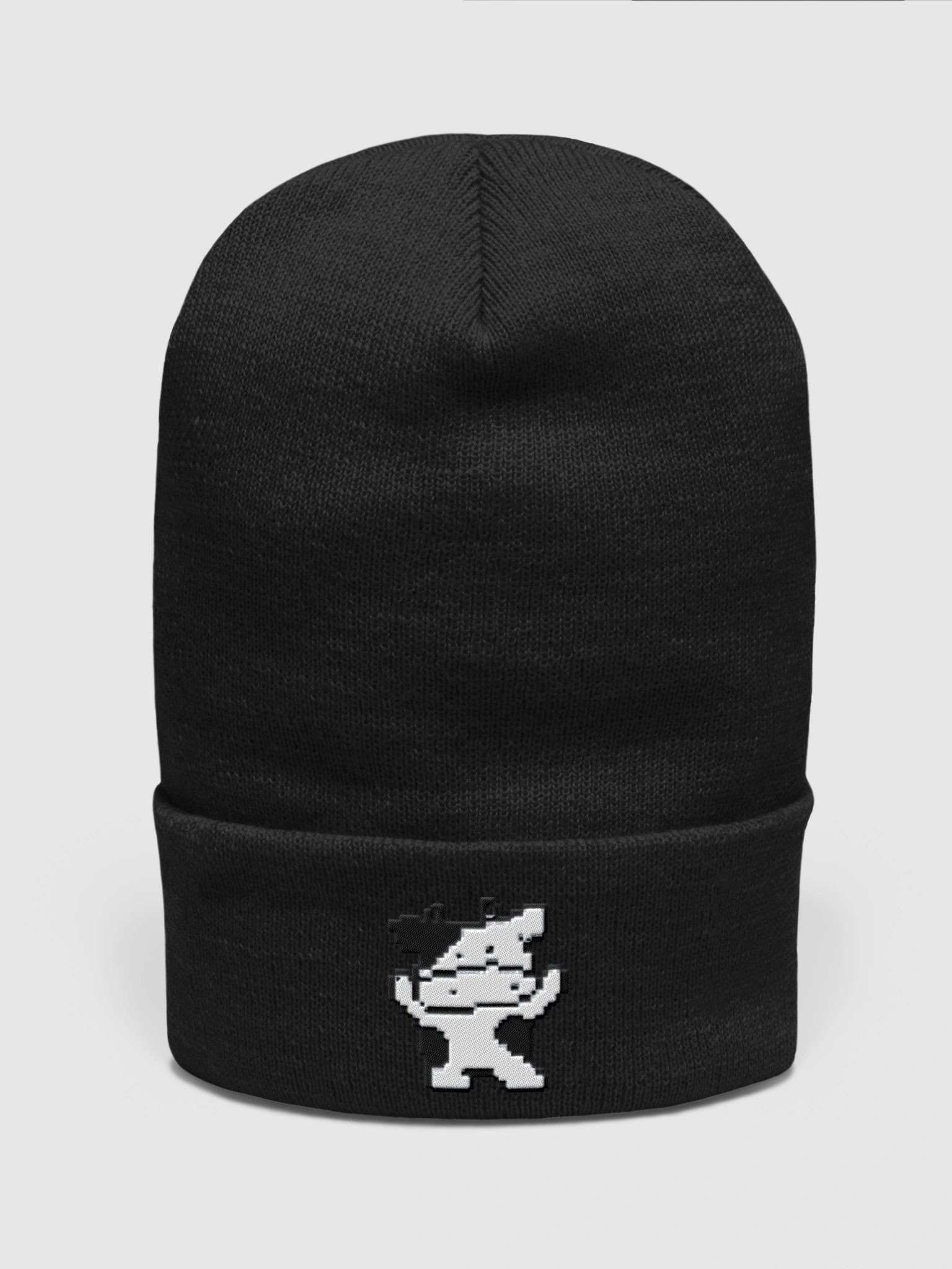 Pixel Dancing Cow Cuffed Beanie product image (1)