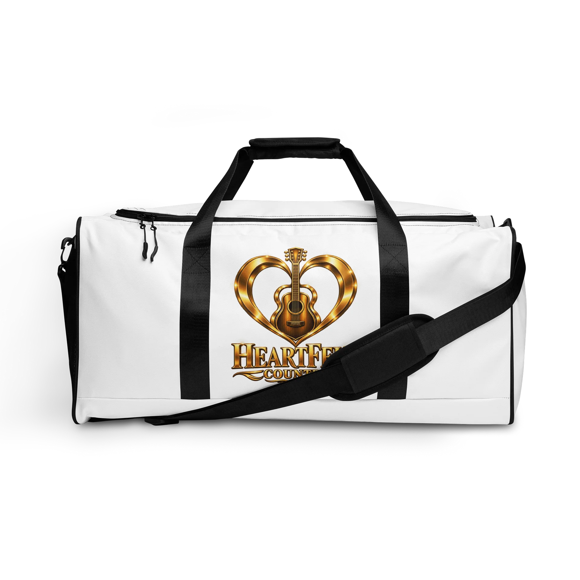Heartfelt Country Gold Guitar Duffle Bag