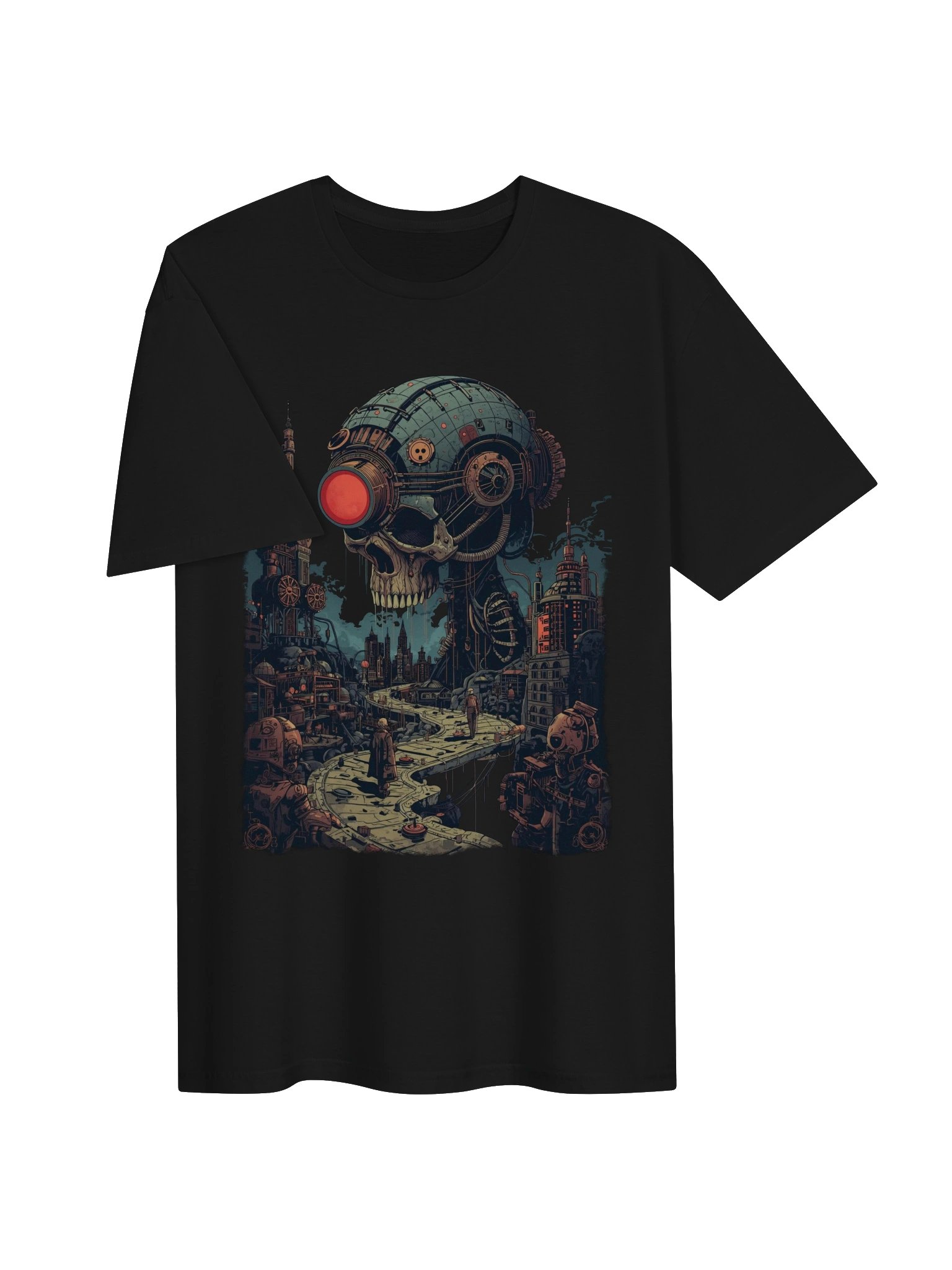 Cyberpunk Skull City T-Shirt product image (6)