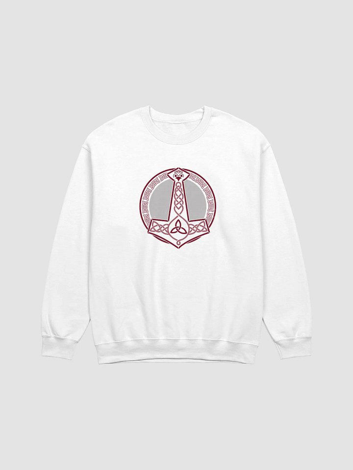 Burgundy Mjölnir Symbol Unisex Sweatshirt product image (1)
