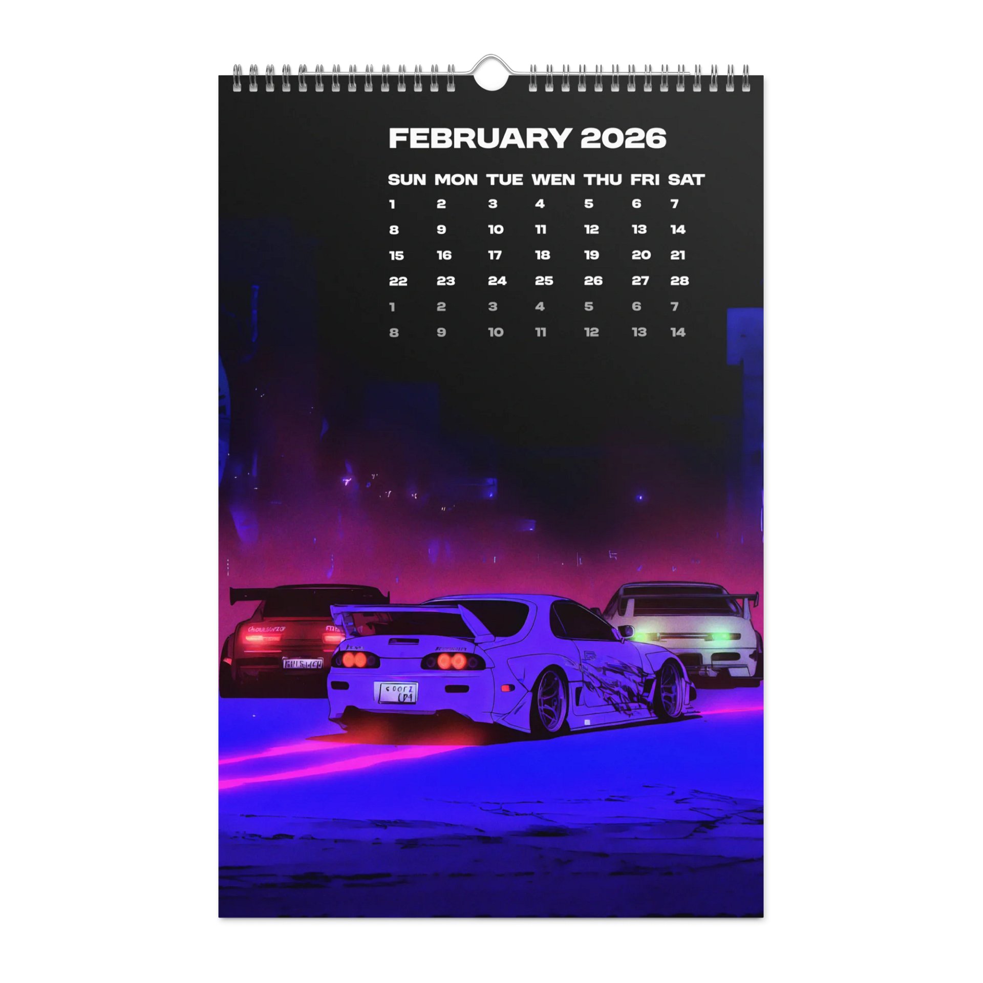 NEON DRIFT - 2026 Car Calendar product image (6)