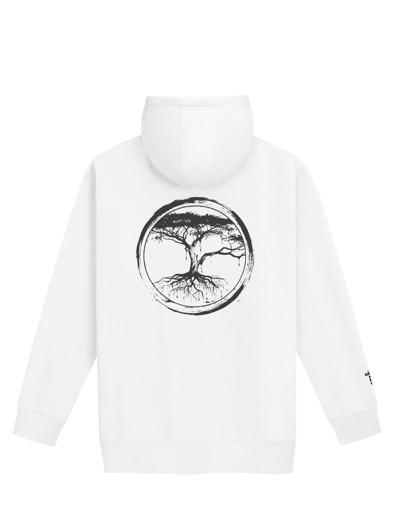 ONE KING Rooted IV Premium Soft Blend Hoodie with embroidered sleeve logo black print product image (1)