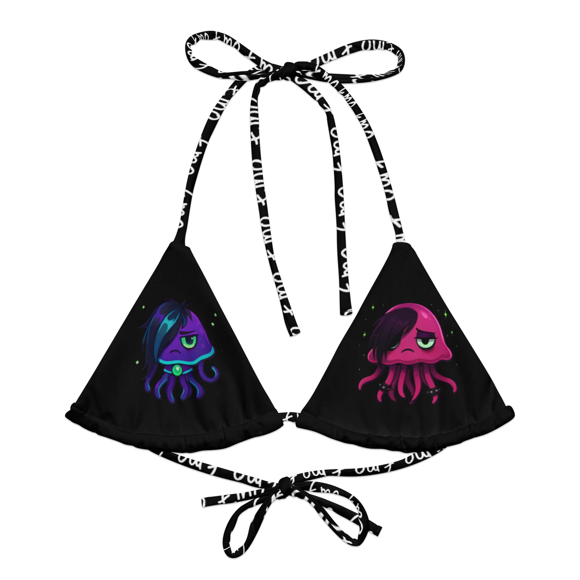 Emo Heart All-Over Print Bikini Top product image (2)