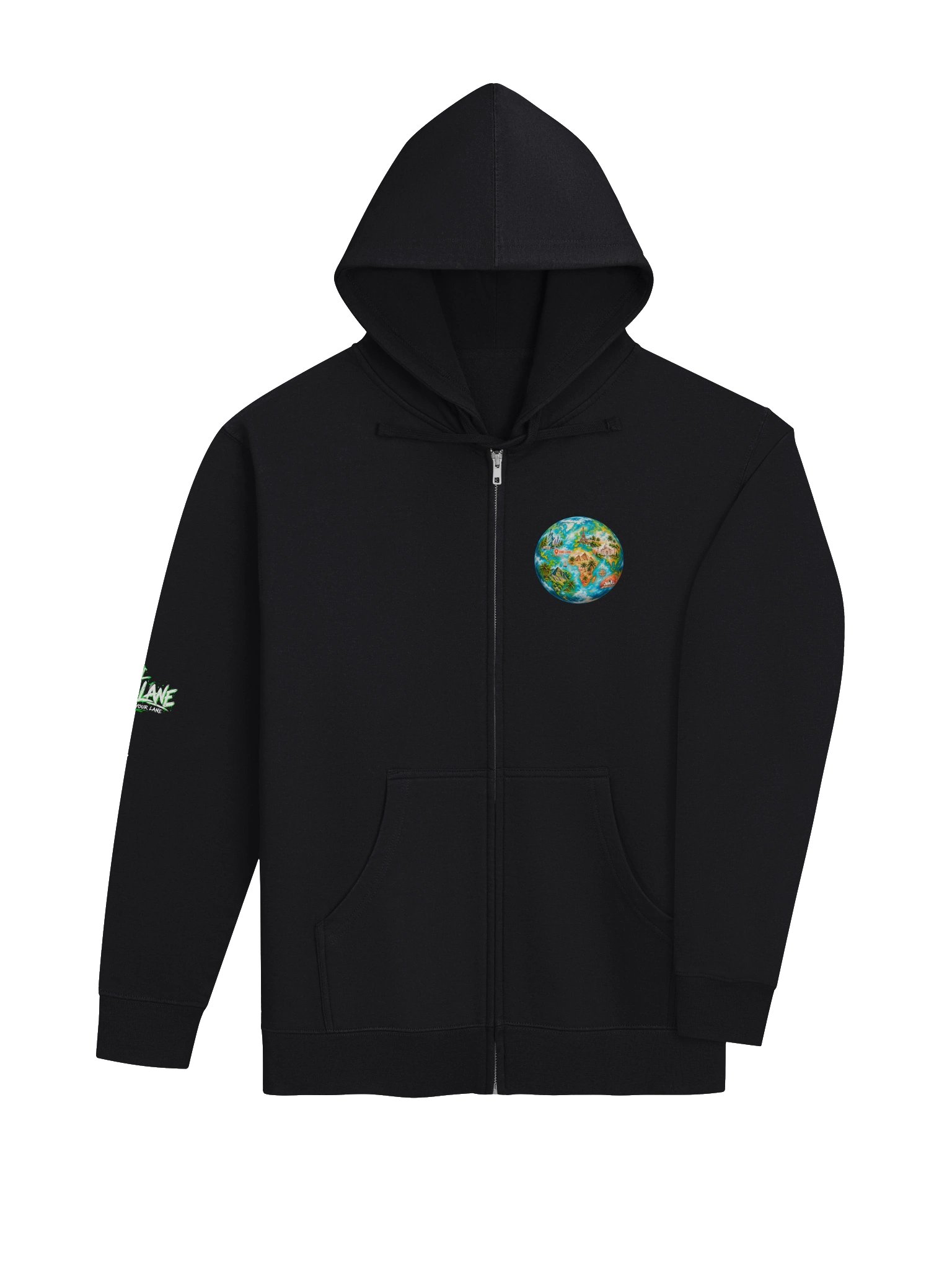 One Lane Globe Travel Zip Hoodie product image (13)