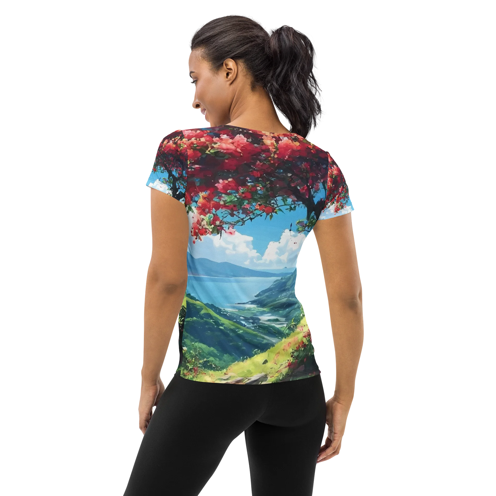 Caribbean Hillsides - CaribbeanApples | Women's Athletic T-Shirt product image (2)