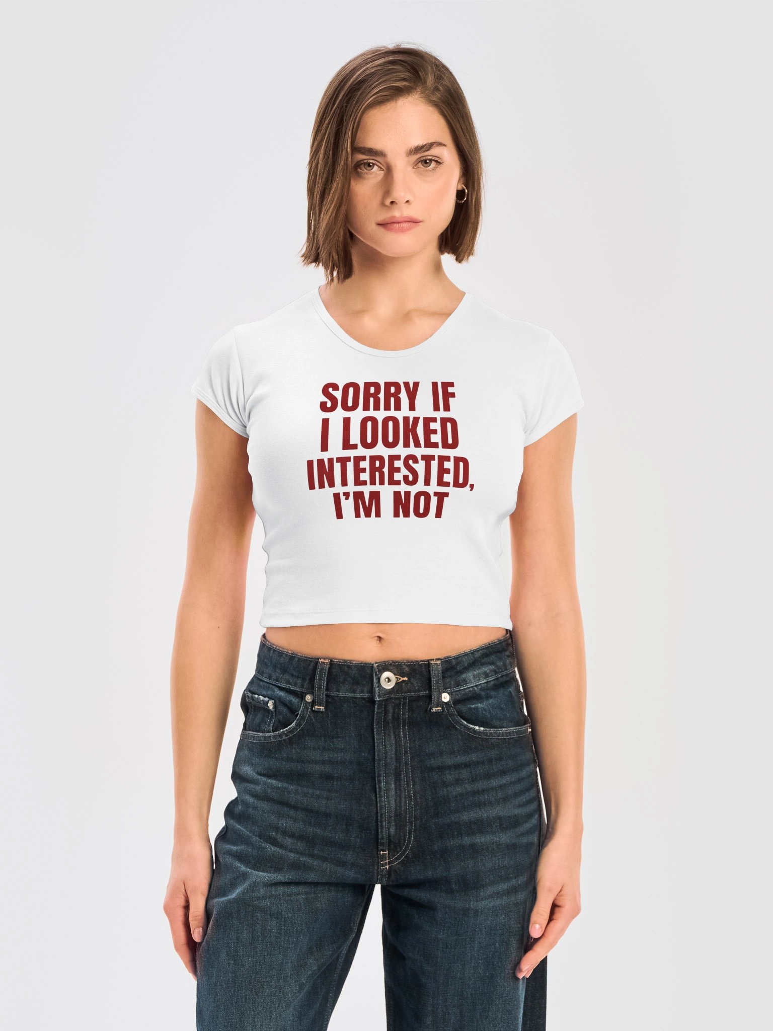 Sorry If I Looked Interested, I'm Not – Funny Sarcastic Women's T-Shirt product image (5)