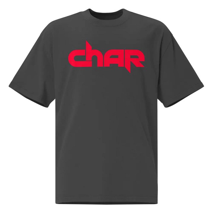 Char Angular Logo Red Oversized Tee product image (1)