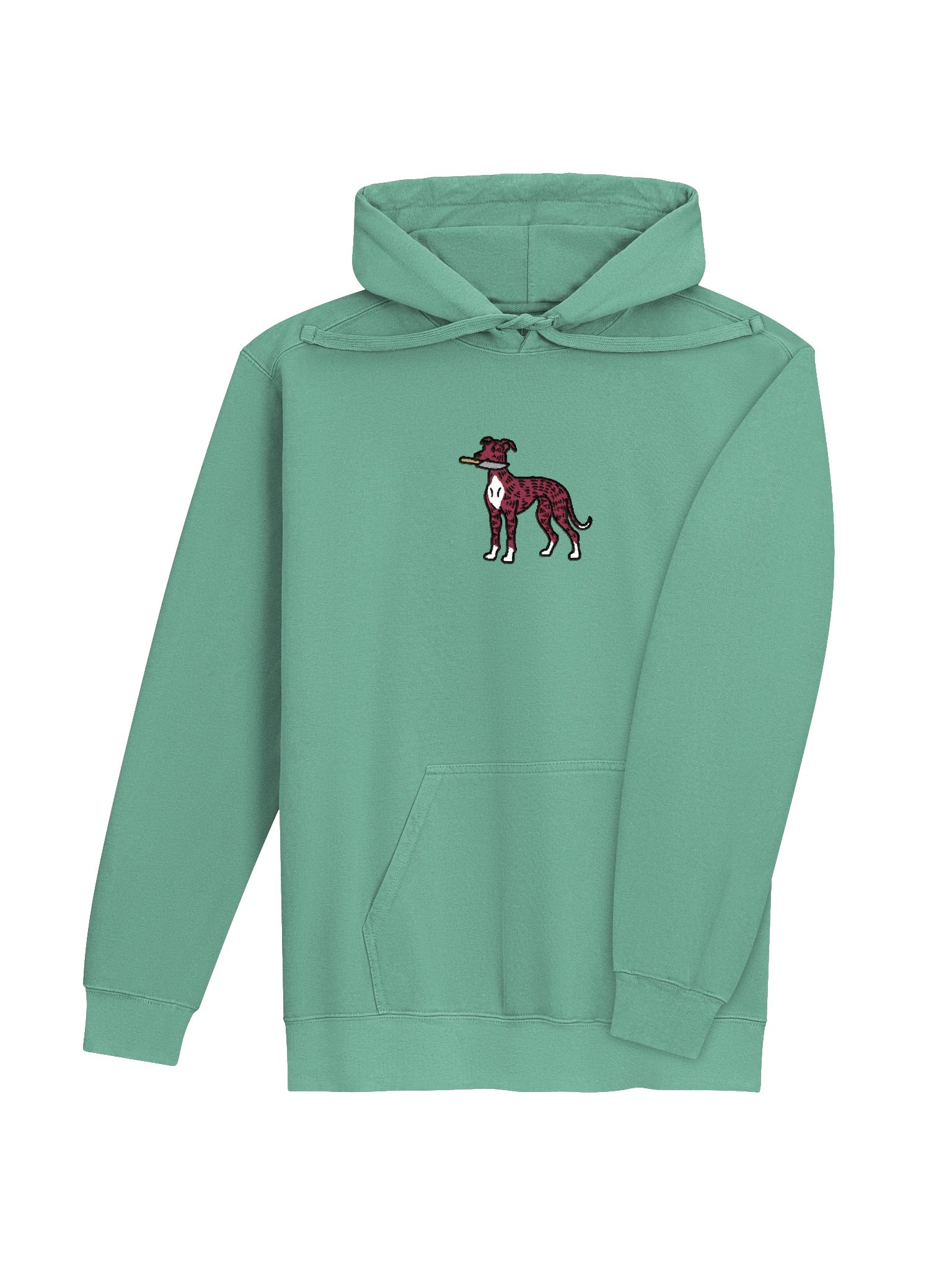 Funny Chibi-Style Greyhound(Brindle) Embroidered Premium Hoodie product image (44)