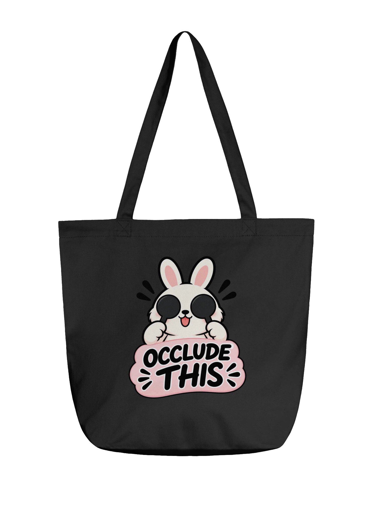 Sleepy Optometrist Occlude This Black Tote product image (1)