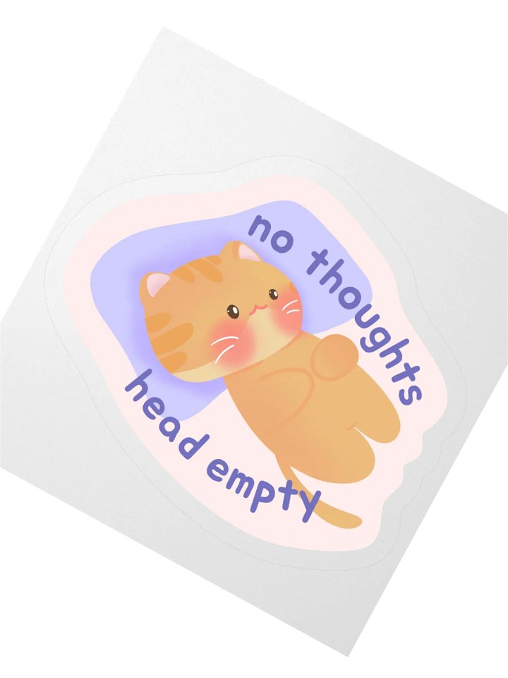 No thoughts, Head Empty Vinyl Sticker product image (2)