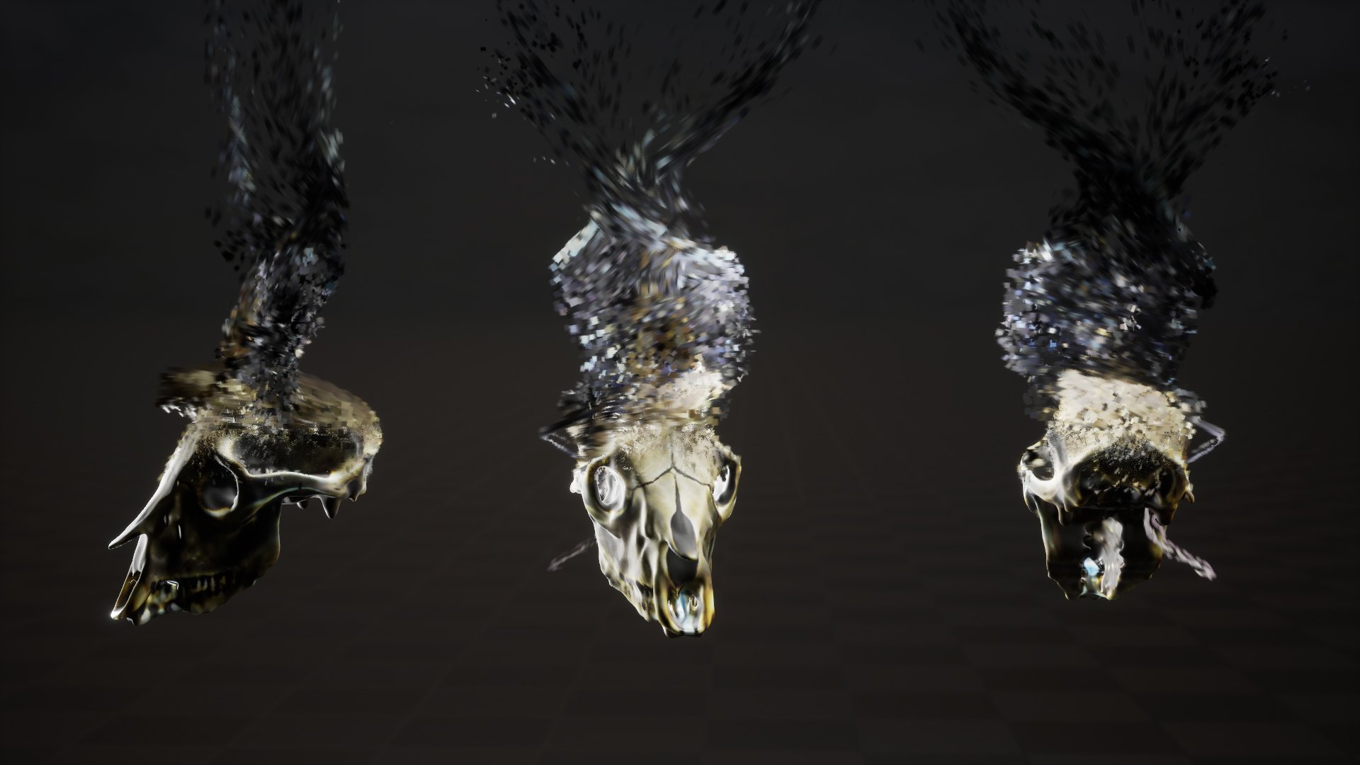 Skull Dissolve Vortex in Unreal Engine 5.5 Niagara 👉 Trailer product image (1)
