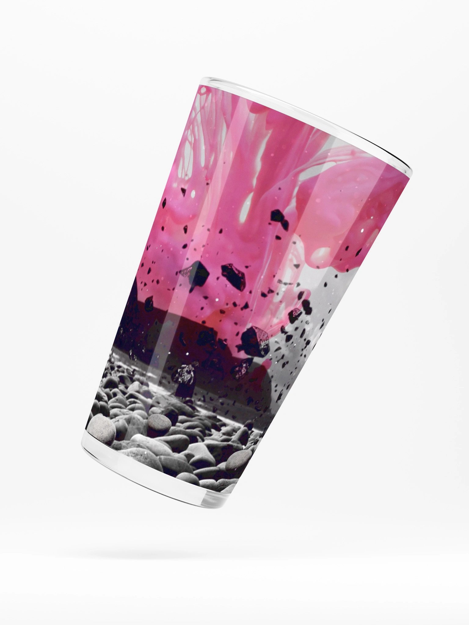 Pink Splash Pint Glass product image (5)