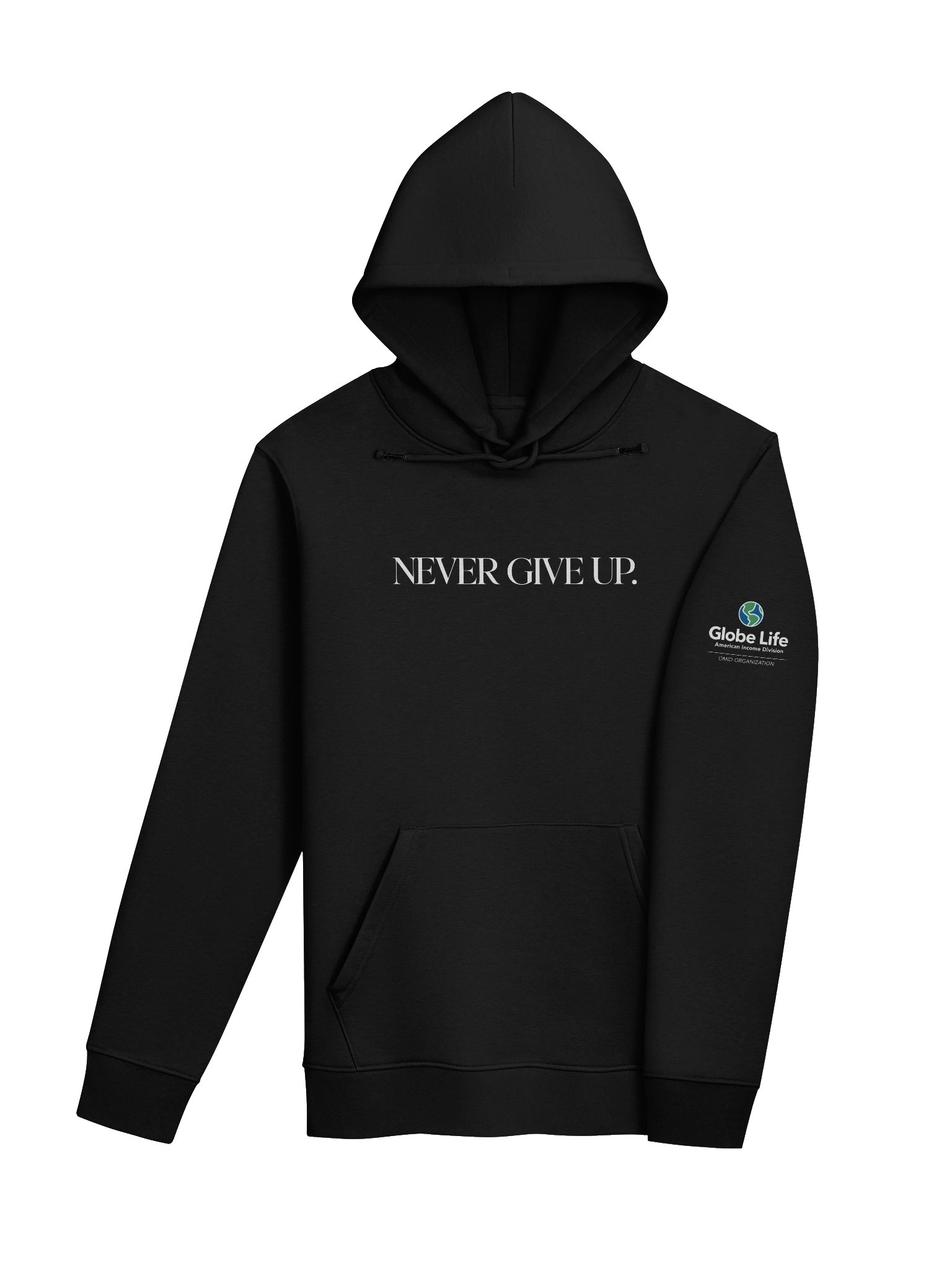 OMID “Never Give Up.” Hoodie – Built for the Grind product image (7)