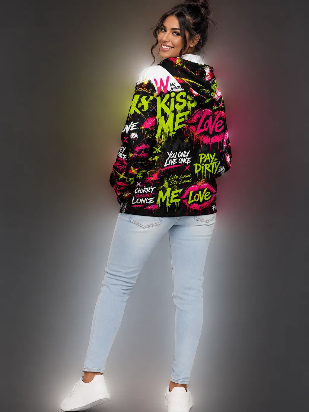 Neon Graffiti Street-Art Windbreaker product image (5)