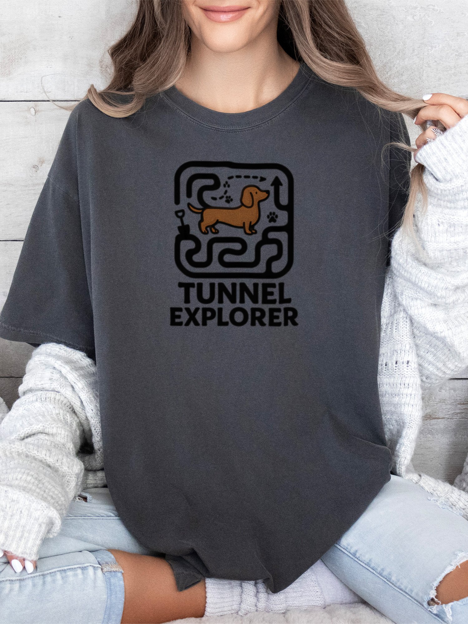 Tunnel Explorer (Dachshund) Tee product image (2)