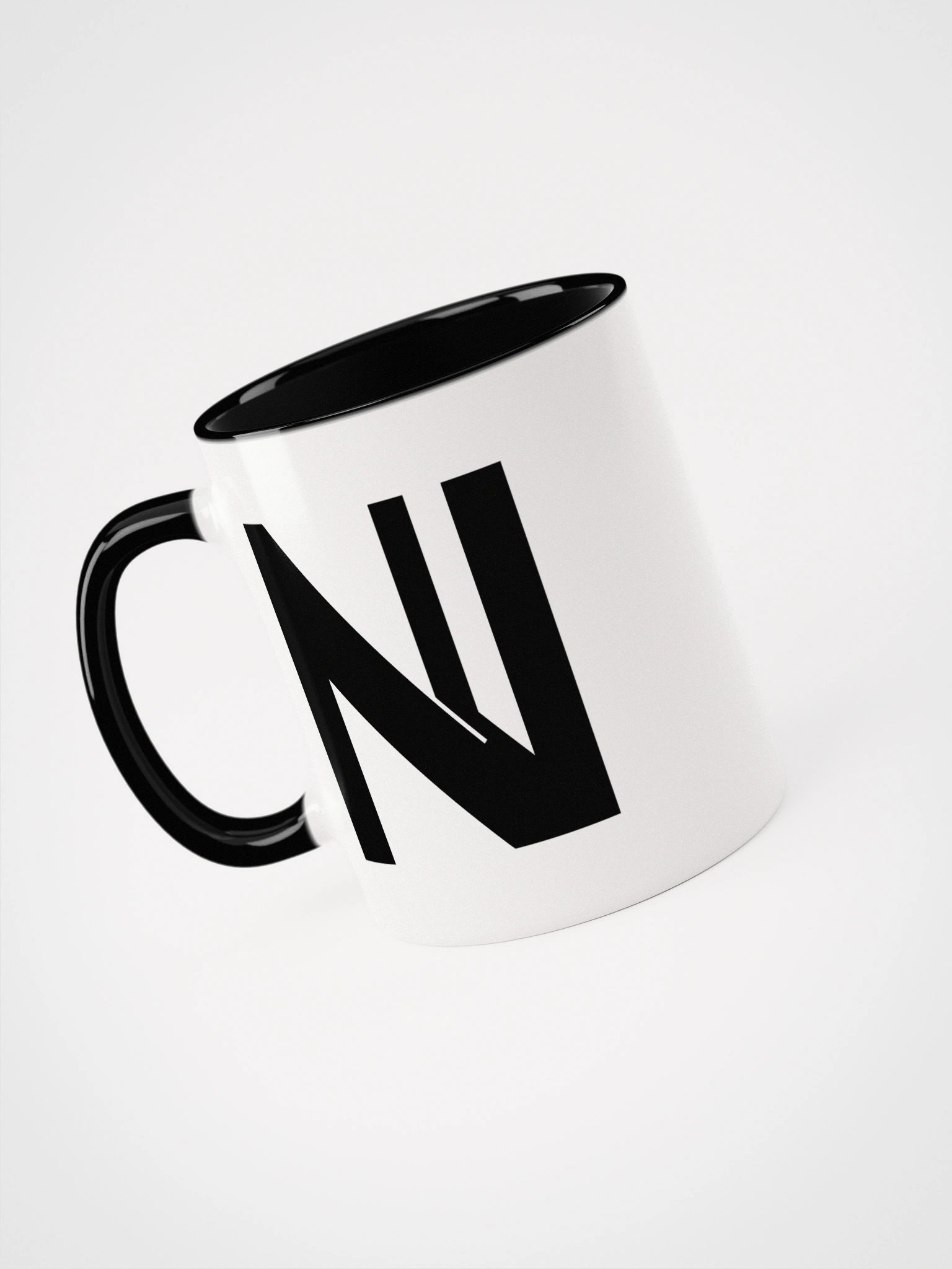 Flaskn white mug (black logo) product image (3)