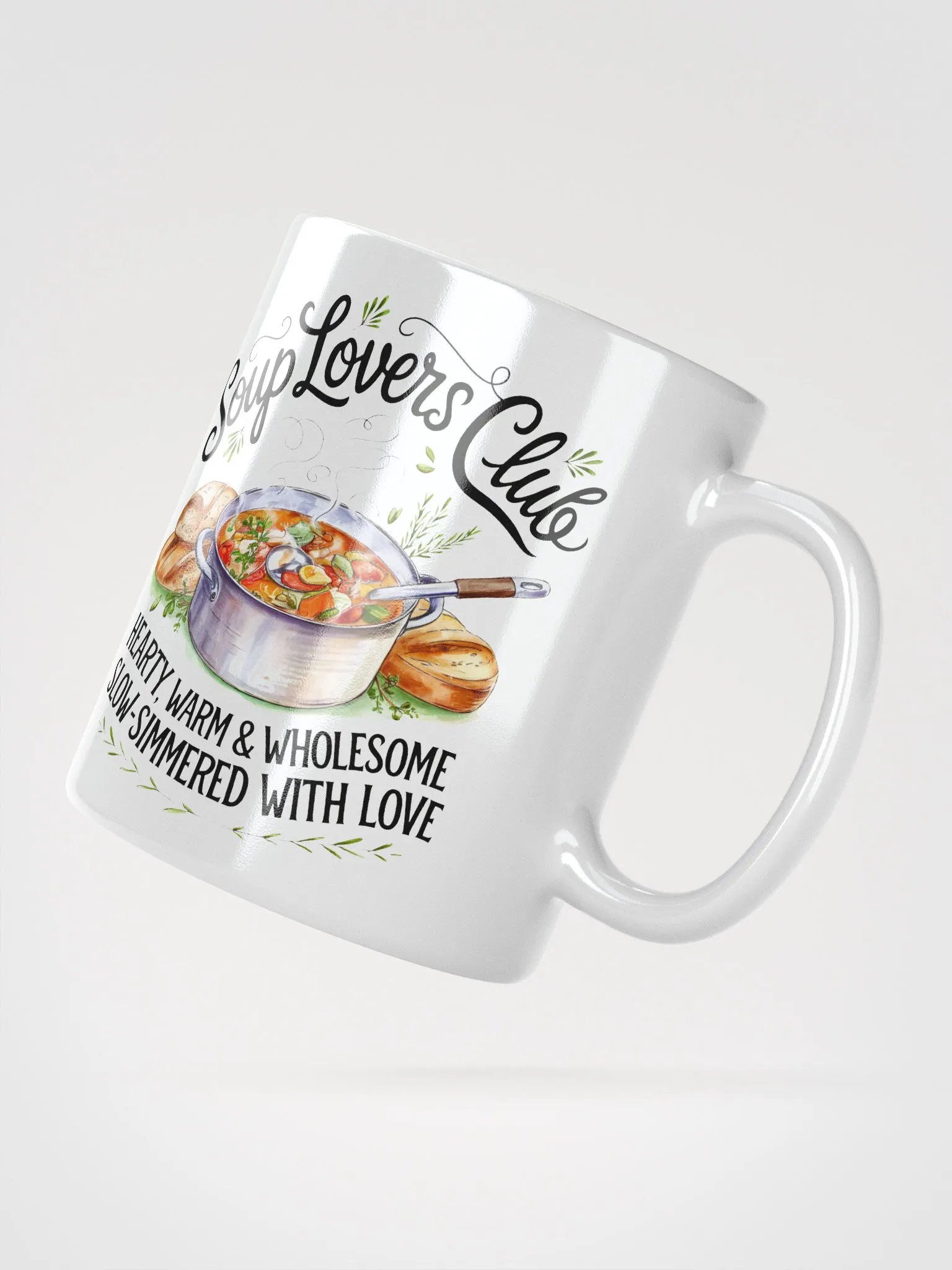 Soup Lovers Club White Glossy Mug product image (4)