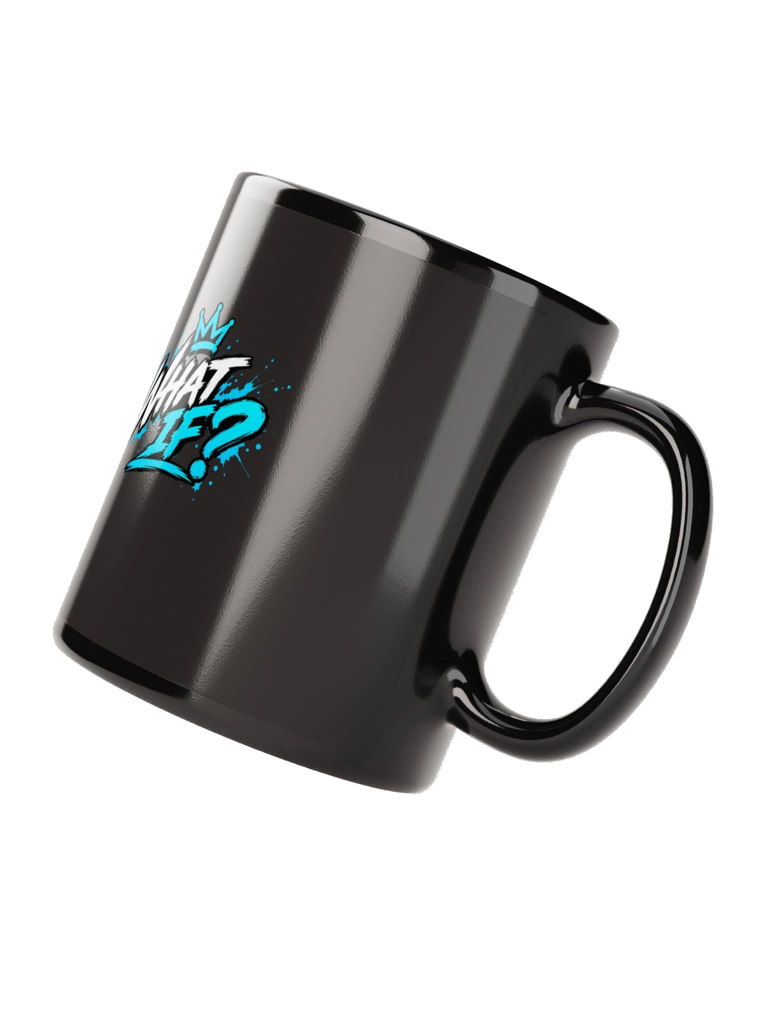 WHAT IF? Black Glossy Mug product image (7)