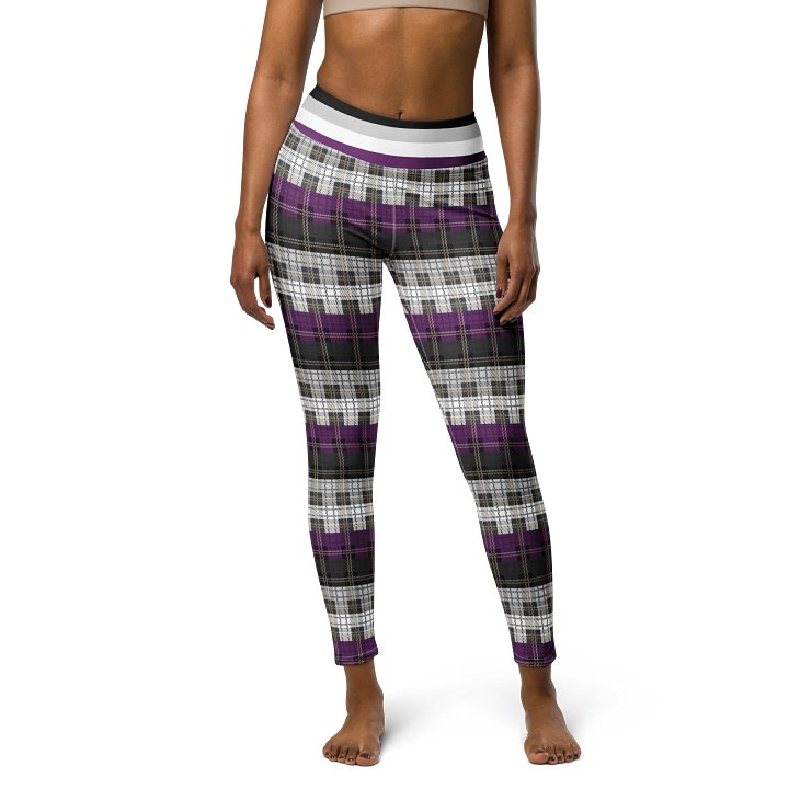 Asexual Pride Plaid Leggings product image (1)