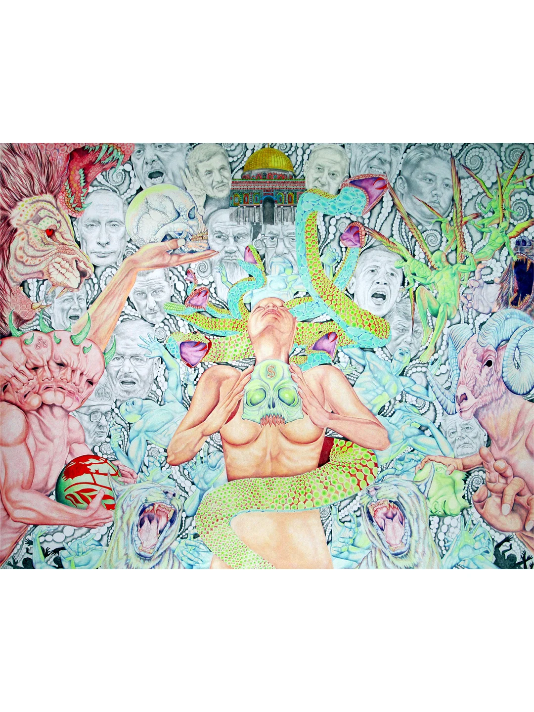 WHORES OF BABYLON — Original Mixed Media Drawing product image (2)