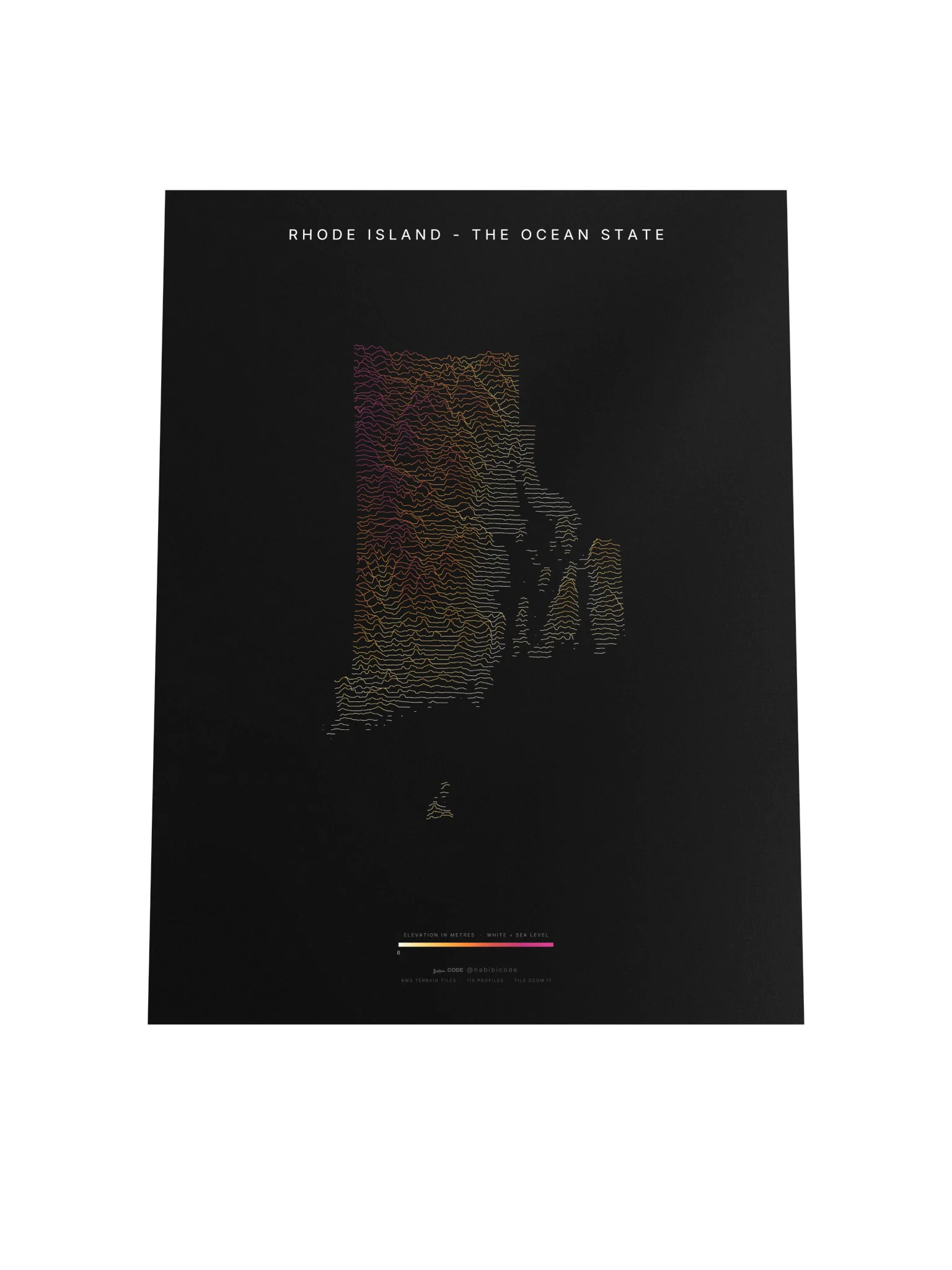 Ridgeline Poster - Rhode Island product image (4)