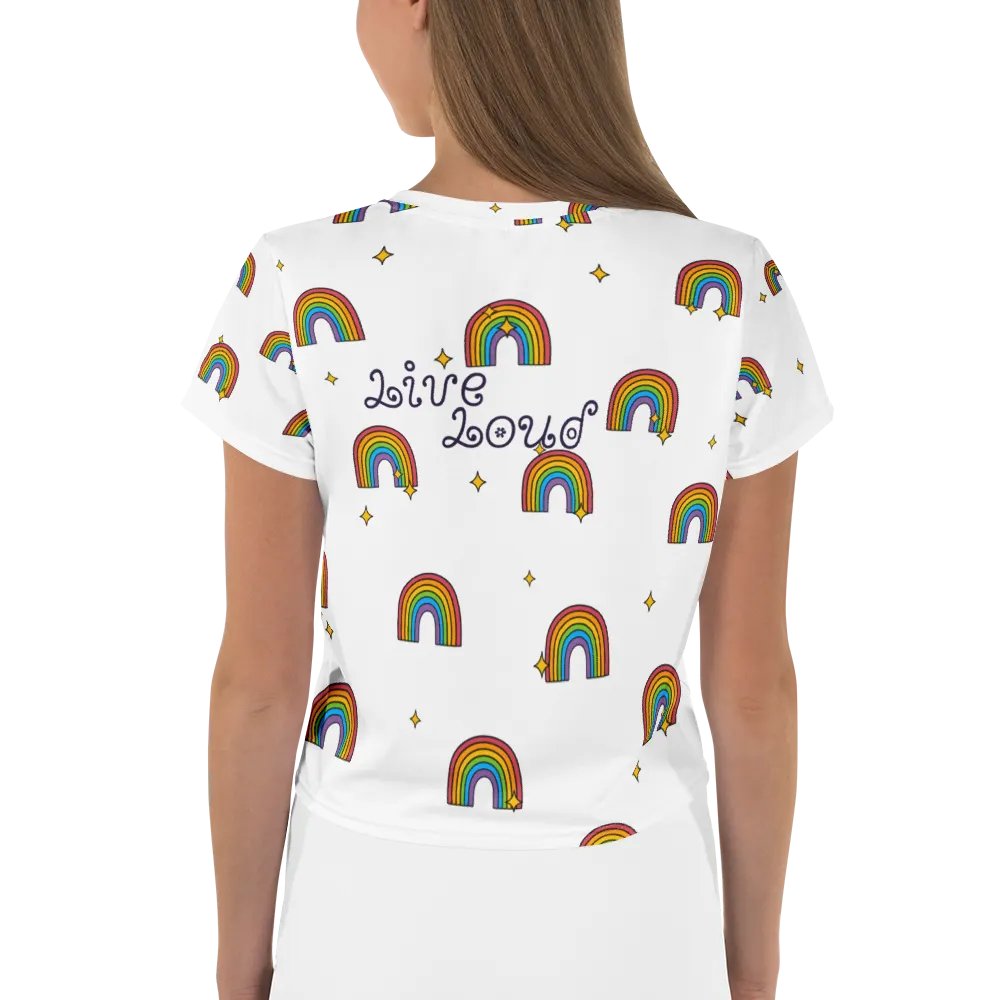 Rainbow Dreams All-Over Crop Tee product image (2)