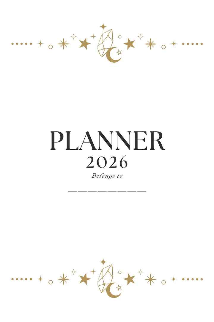 Cosmic Minimalist Annual Planner Template product image (1)