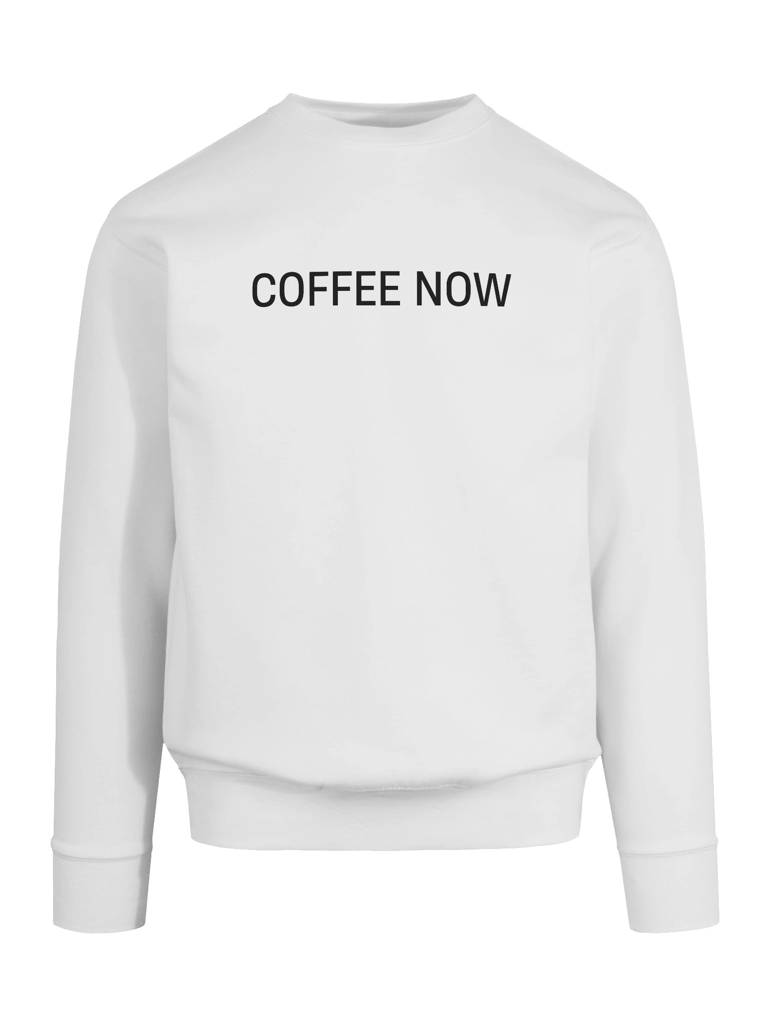 Crewneck “COFFEE NOW” - black typo print product image (25)