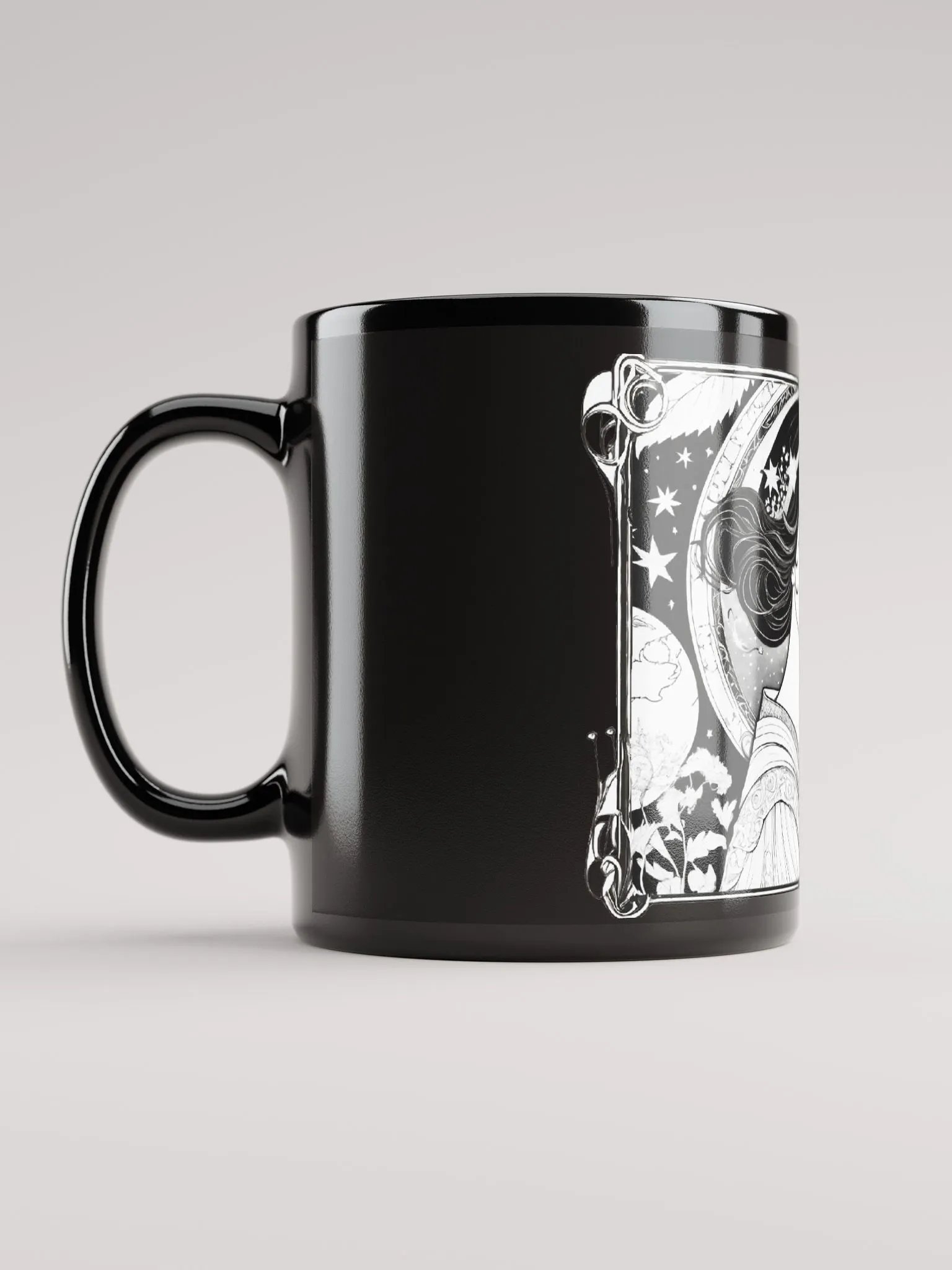 Cosmic Muse - Black Glossy Mug product image (11)