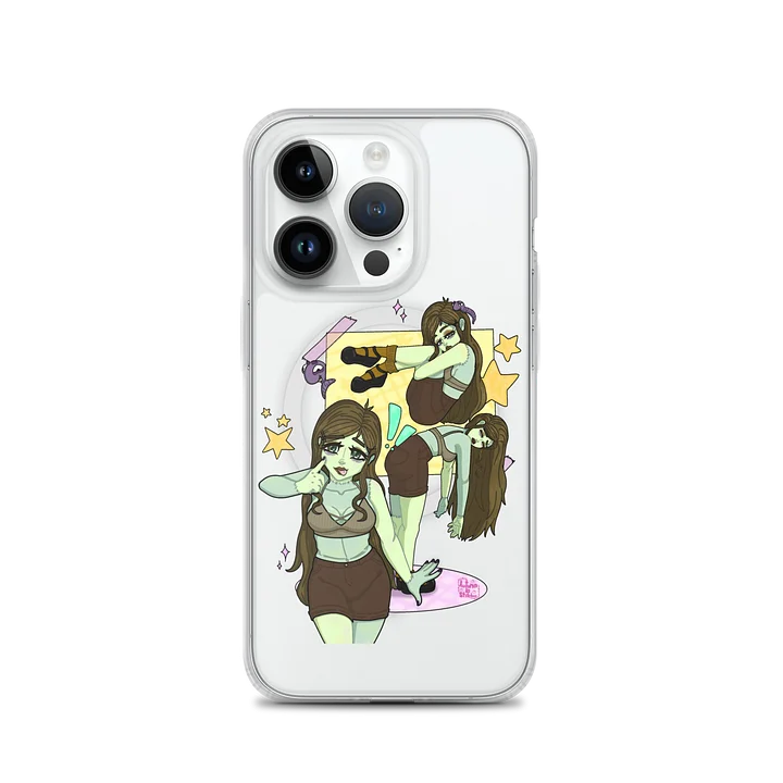 Autumninstitches poses design MagSafe® Clear Case for iPhone® by Allcolor product image (1)