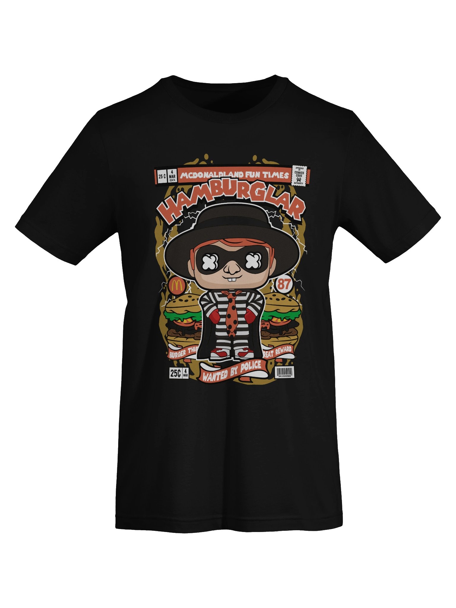 Wanted HAMBURGLAR Comic T-Shirt product image (7)