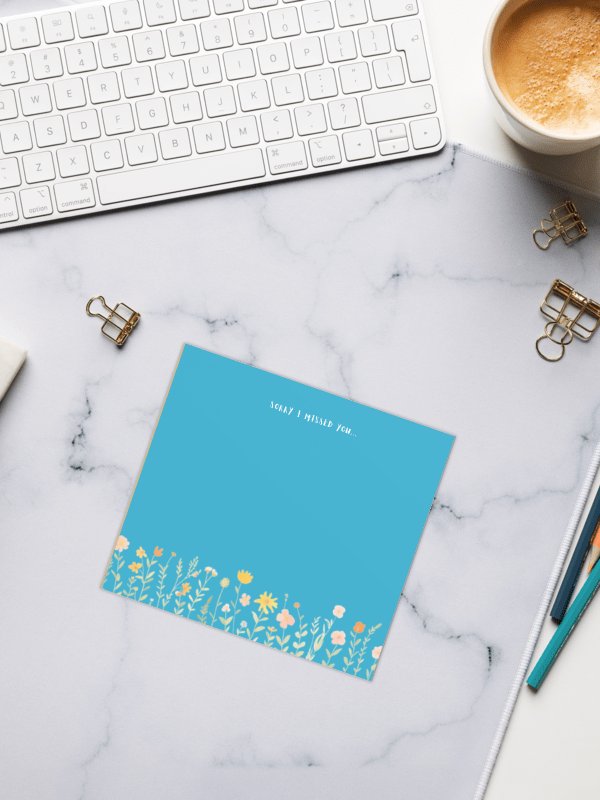 "Sorry I Missed You" Floral Notepad product image (2)