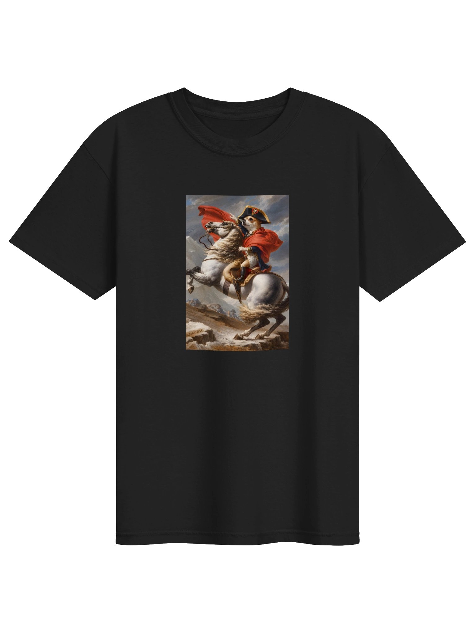 Chihuahua Napoleon Crossing the Alps T-Shirt product image (1)