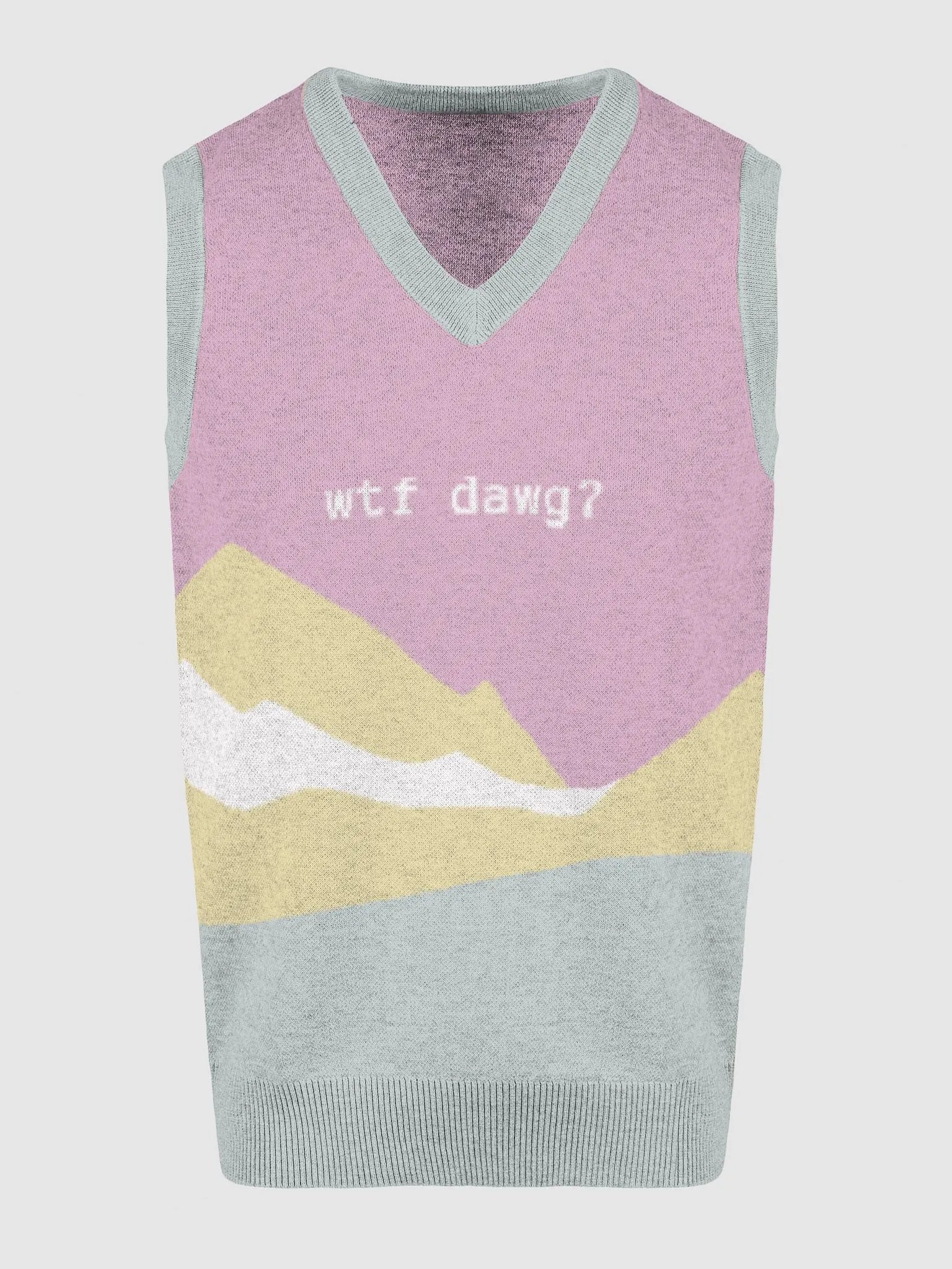 wtf dawg? sweater vest (sfw version) product image (3)