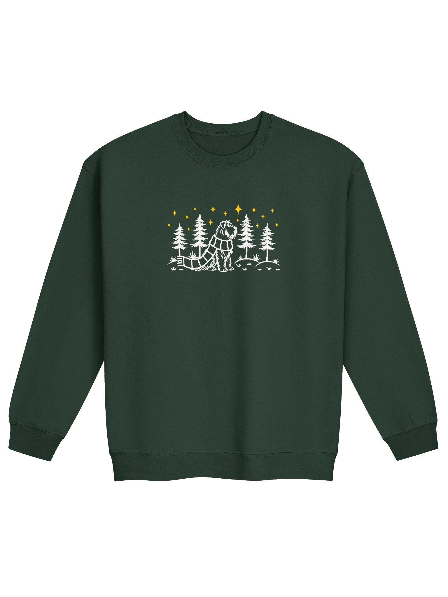 Bouvier des Flandres Winter/Christmas Line Art Design Embroidered Sweatshirt product image (25)