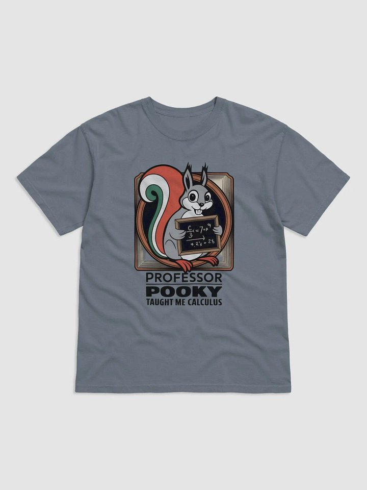 Super Soft and Comfy Traditional Tee: Professor Pooky Taught Me Calculus, Green White and Red Taill Holding Chalk Board product image (1)