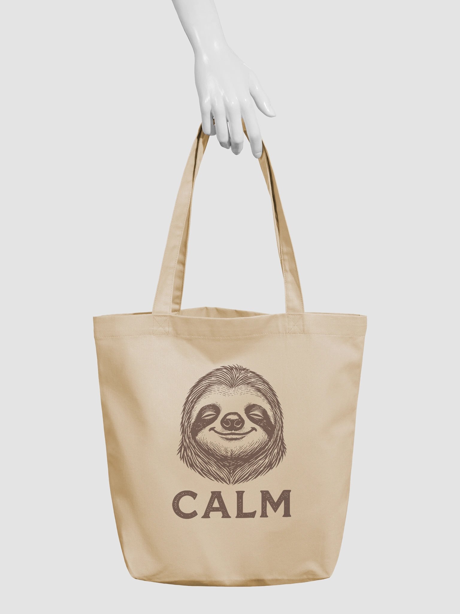 Calm Sloth Organic Cotton Tote Bag product image (3)